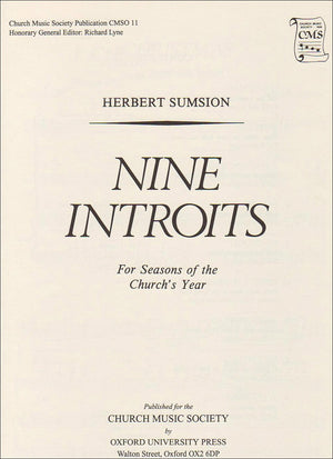 Nine Introits for Seasons of the Church's Year (Church Music Society publications),Used