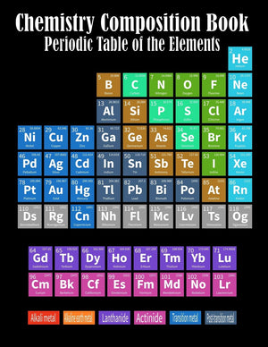 Chemistry Composition Book Periodic Table Of The Elements: College Ruled Paper 8.5 X 11, 110 pages Chemistry Class Elements Tabl,Used