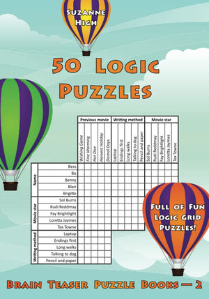 50 Logic Puzzles: Full of Fun Logic Grid Puzzles! (Brain Teaser Puzzle Books),Used