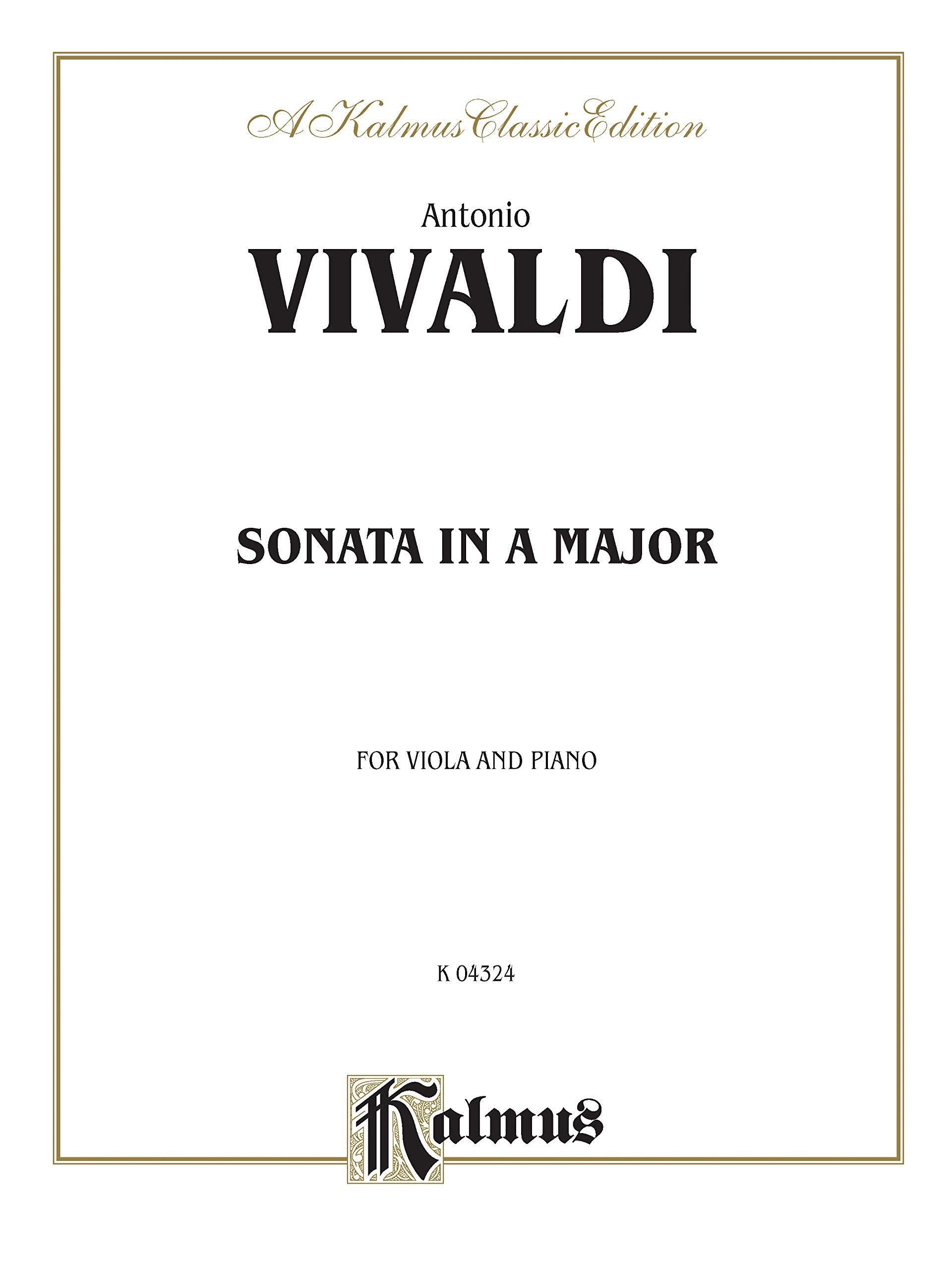 Sonata in A Major (Kalmus Edition),Used
