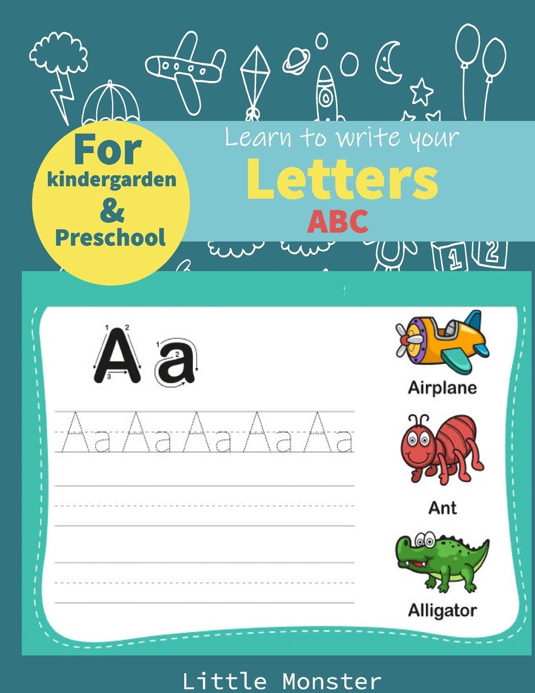 Alphabet Trace the Letters: Practice Handwriting Workbook Letter for Preschoolers, Kids age 35 Kindergarten, Alphabet Writing P,Used