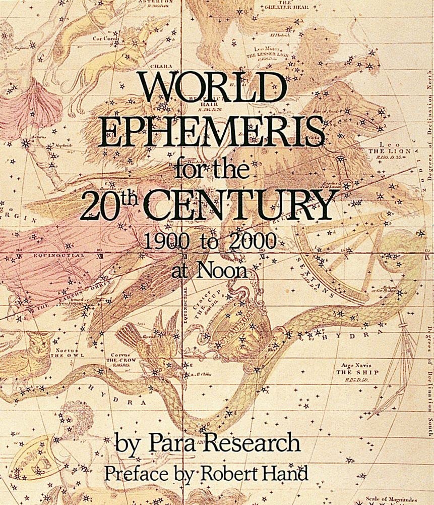 World Ephemeris For The 20Th Century: 1900 T0 2000 At Noon,Used