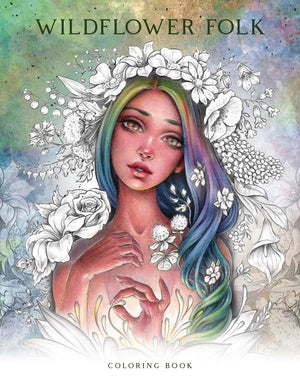 Wildflower Folk Coloring Book,New