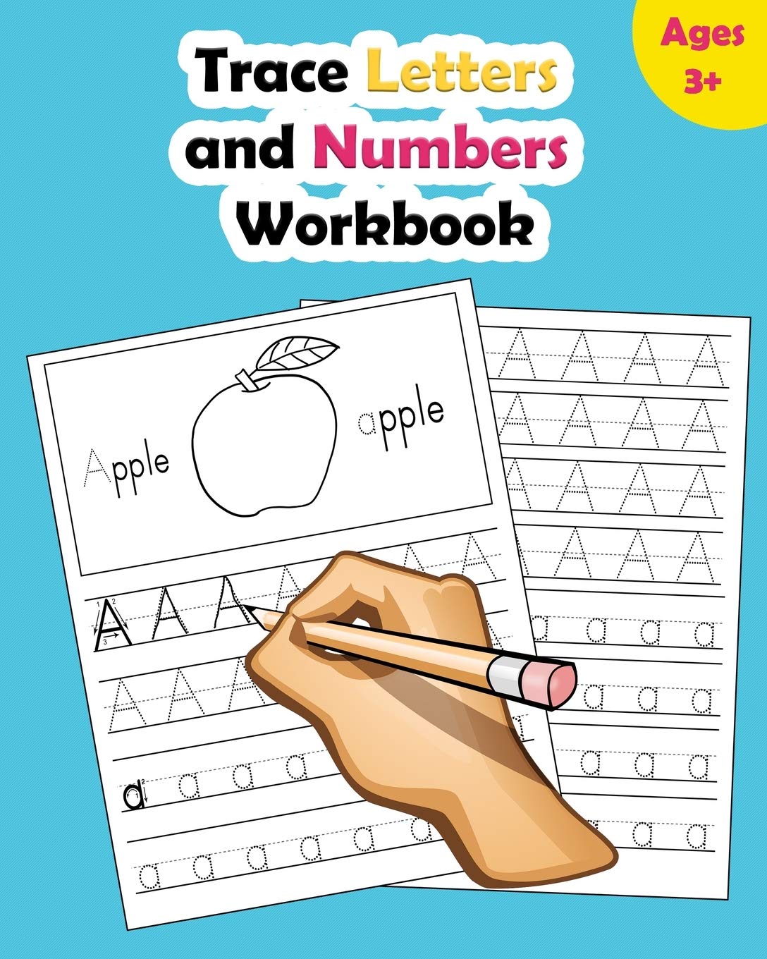 Trace Letters and Numbers Workbook: Learn How to Write Alphabet Upper and Lower Case and Numbers,Used