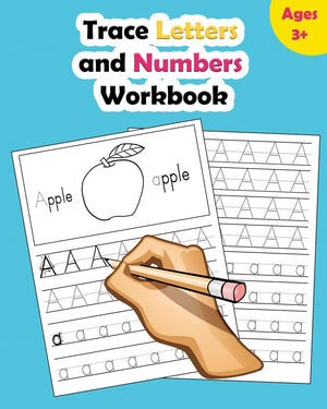 Trace Letters and Numbers Workbook: Learn How to Write Alphabet Upper and Lower Case and Numbers,Used