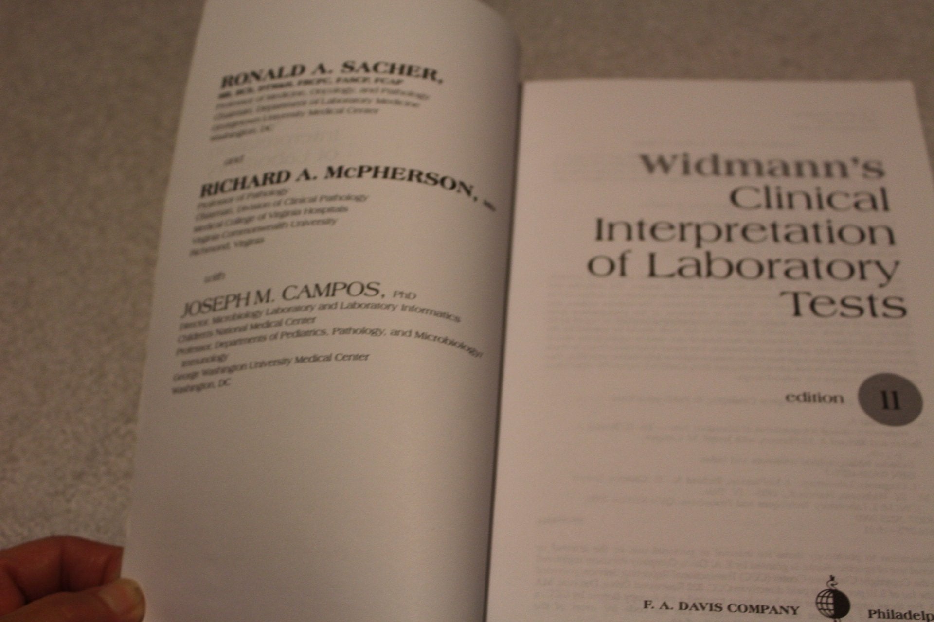 Widmann'S Clinical Interpretation Of Laboratory Tests (Clinical Interpretation Of Lab Tests (Widmann'S)),New
