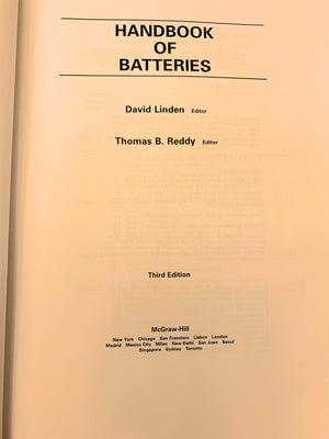 Handbook Of Batteries