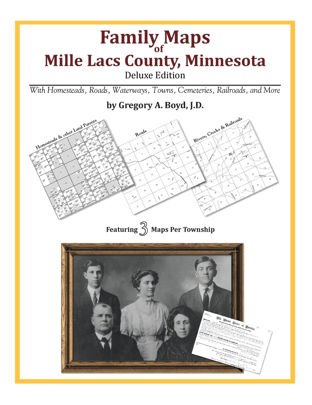 Family Maps of Mille Lacs County, Minnesota,Used