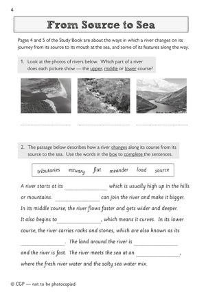 New KS2 Discover & Learn: Geography  Rivers Activity Book (CGP KS2 Geography),Used