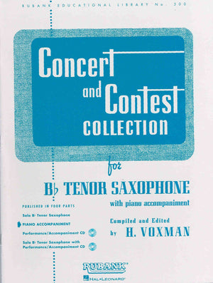Concert and Contest Collection for Bb Tenor Saxophone: Piano Accompaniment (Rubank Educational Library),New