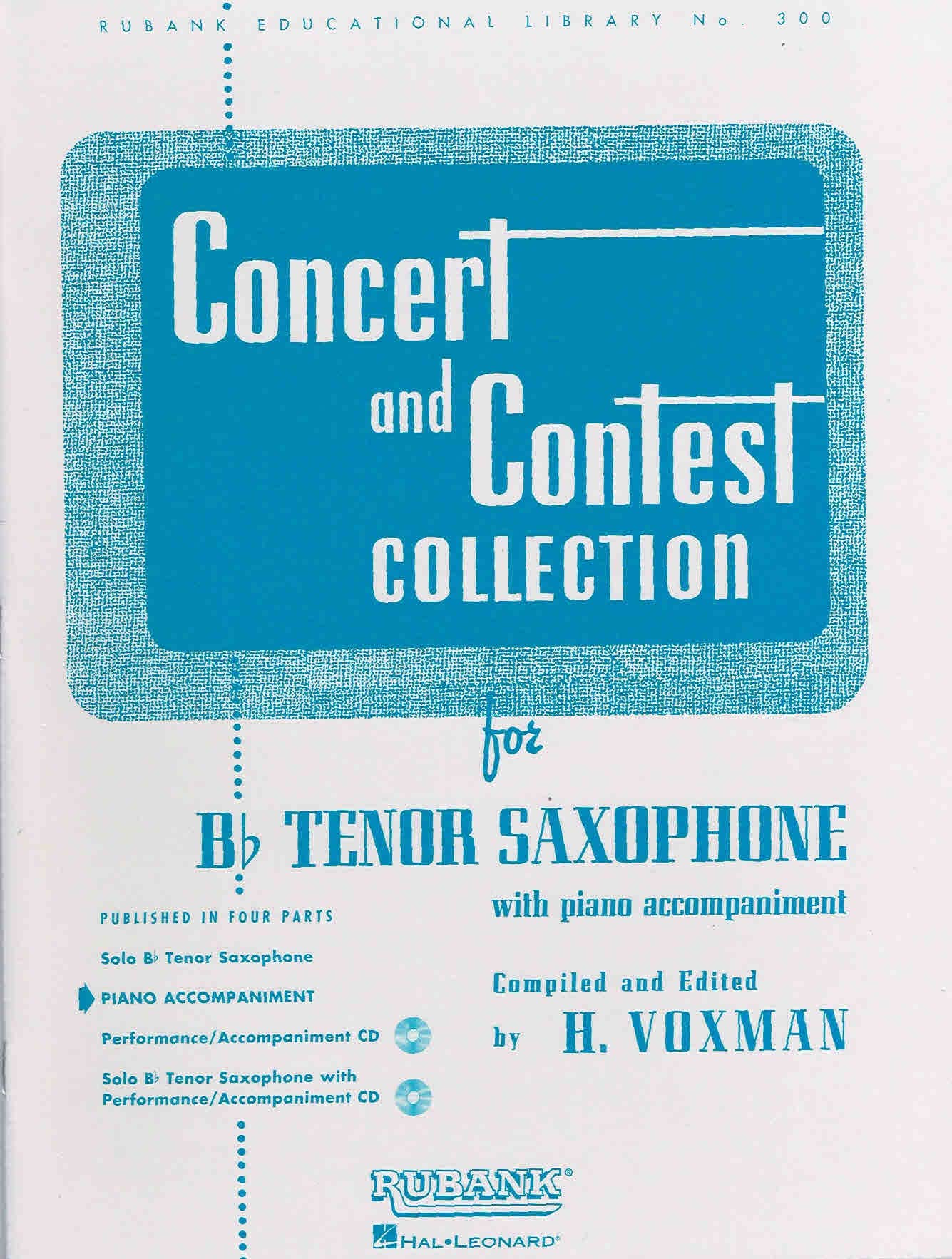 Concert and Contest Collection for Bb Tenor Saxophone: Piano Accompaniment (Rubank Educational Library),Used