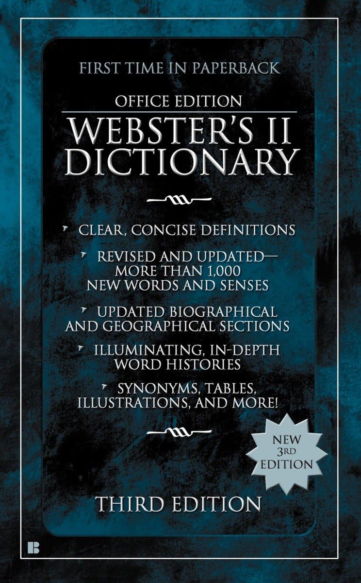 Webster's II Dictionary, 3rd Edition,New