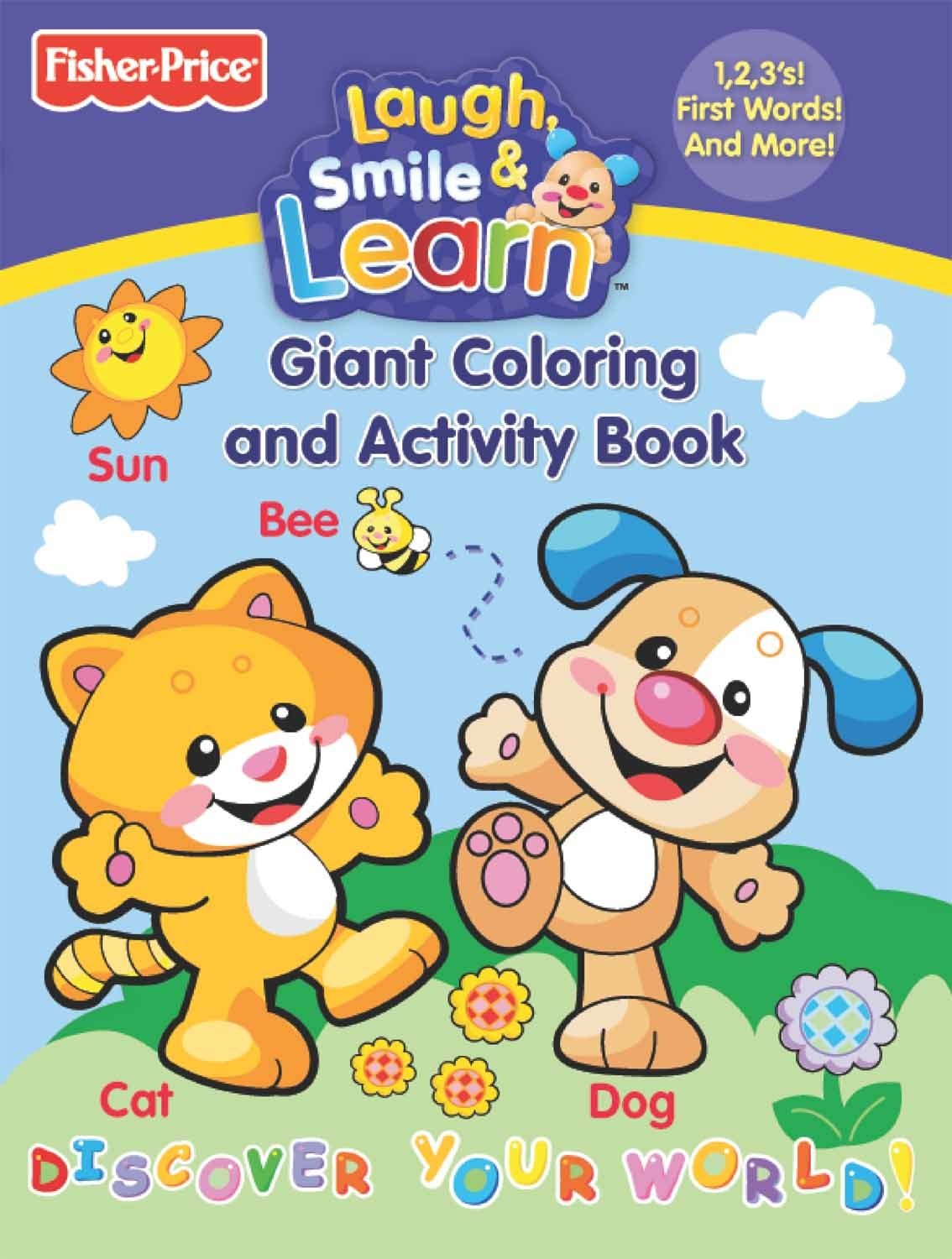 Fisher Price Laugh, Smile & Learn Giant Coloring and Activity Book Discover Your World,Used