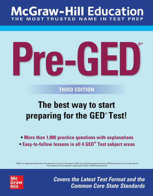 McGrawHill Education PreGED, Third Edition,Used
