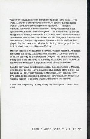The Rocky Mountain Journals of William Marshall Anderson: The West in 1834,Used