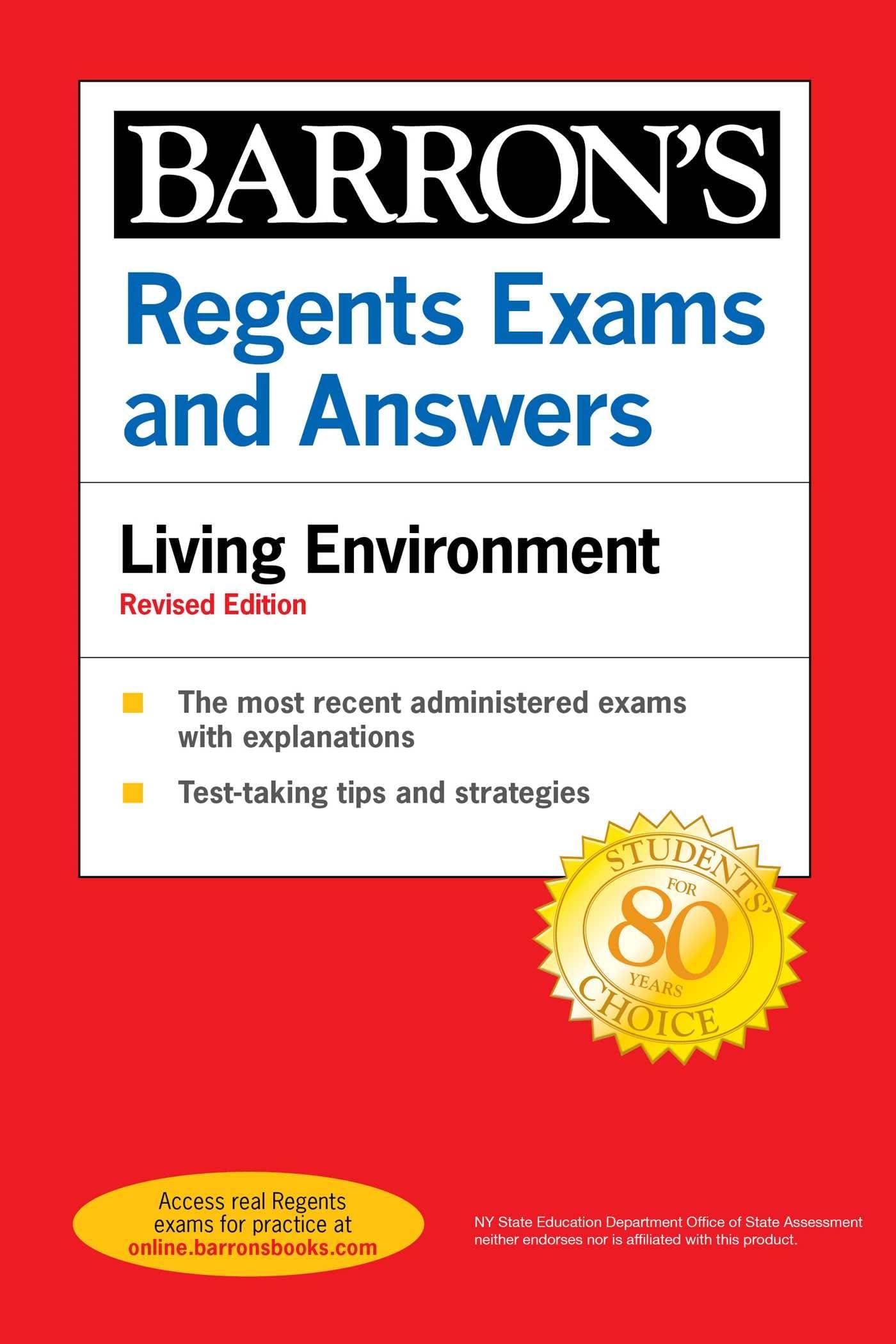 Regents Exams and Answers: Living Environment Revised Edition (Barron's New York Regents),Used