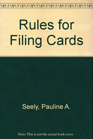 ALA Rules For Filing Catalog Cards,Used