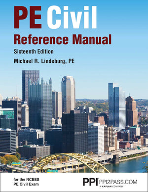 PPI PE Civil Reference Manual, 16th Edition, A Comprehensive Civil Engineering Review Book,New