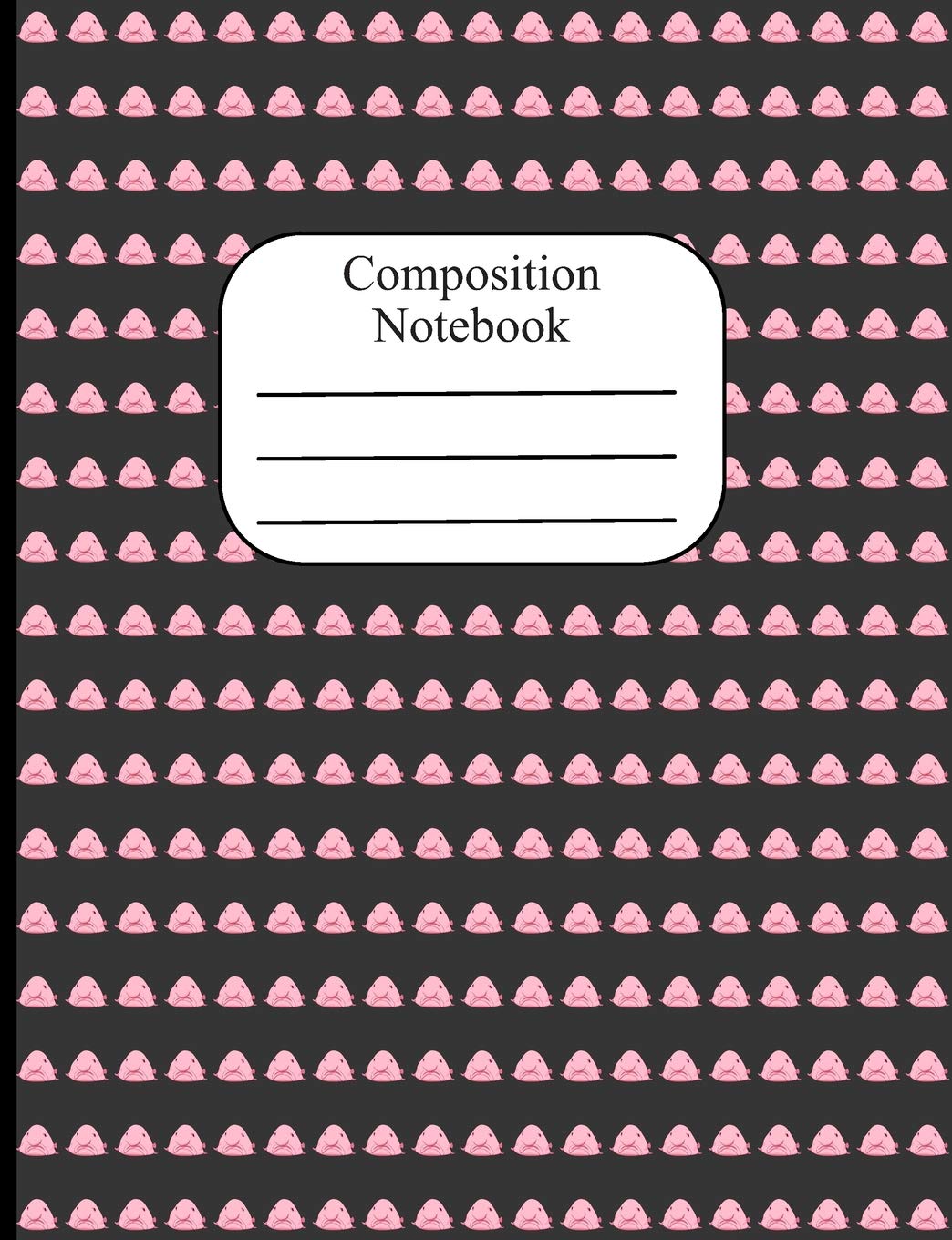 Composition Notebook: Blobfish Polka Dot Wide Ruled Composition Book  120 Pages  60 Sheets,Used