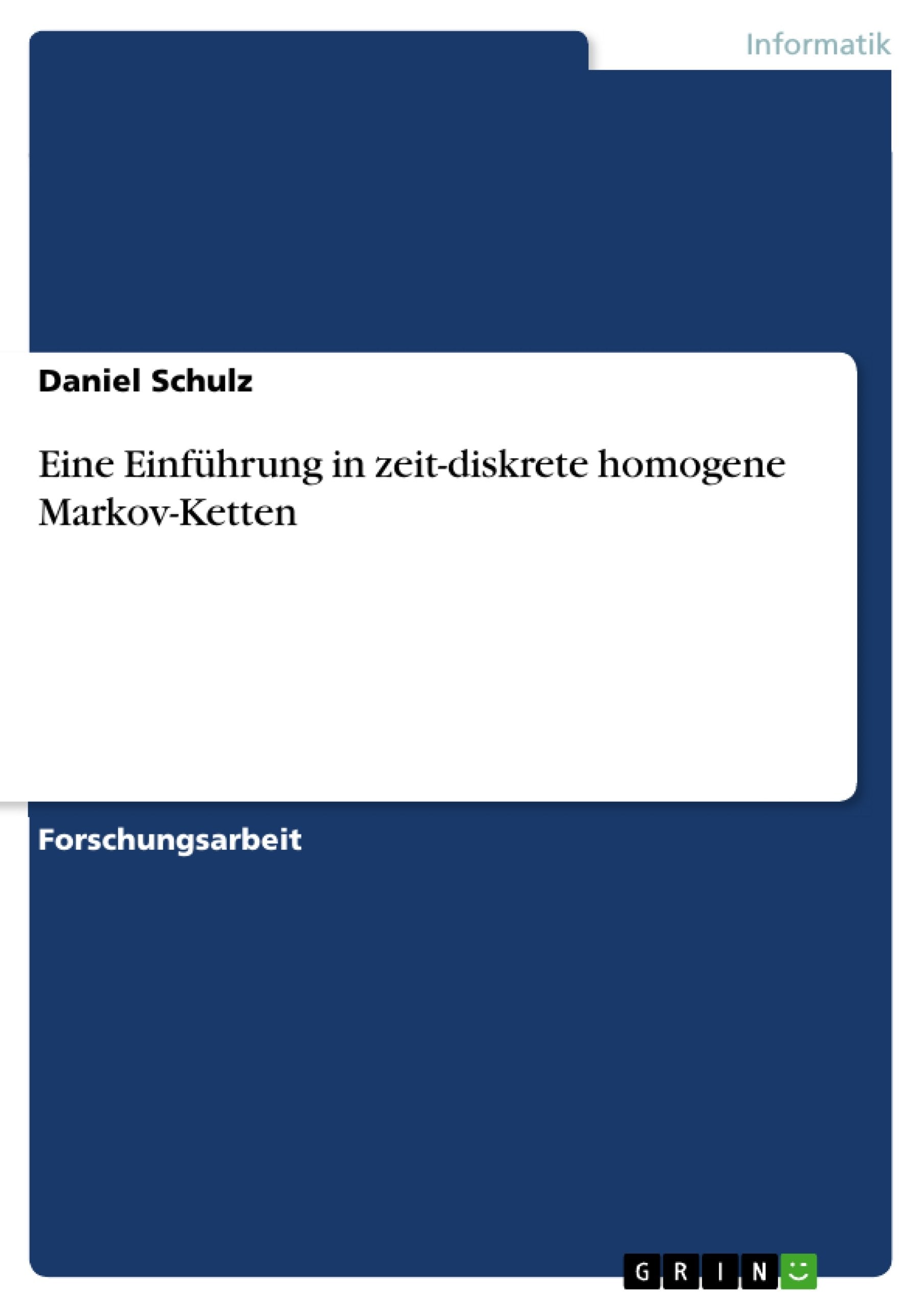 Eine Einfhrung In Zeitdiskrete Homogene Markovketten (German Edition),Used