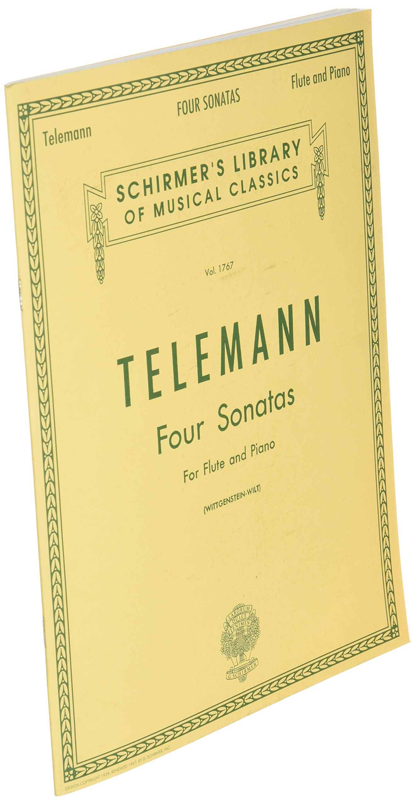 Four Sonatas For Flute and Piano, Vol. 1767,Used