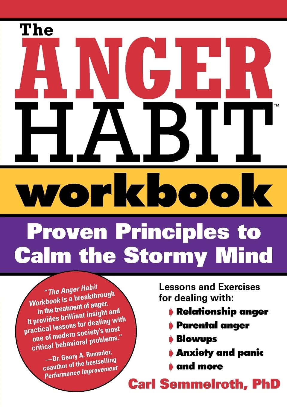 The Anger Habit Workbook: Proven Principles to Calm the Stormy Mind,Used
