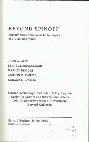 Beyond Spinoff: Military and Commercial Technologies in a Changing World,Used