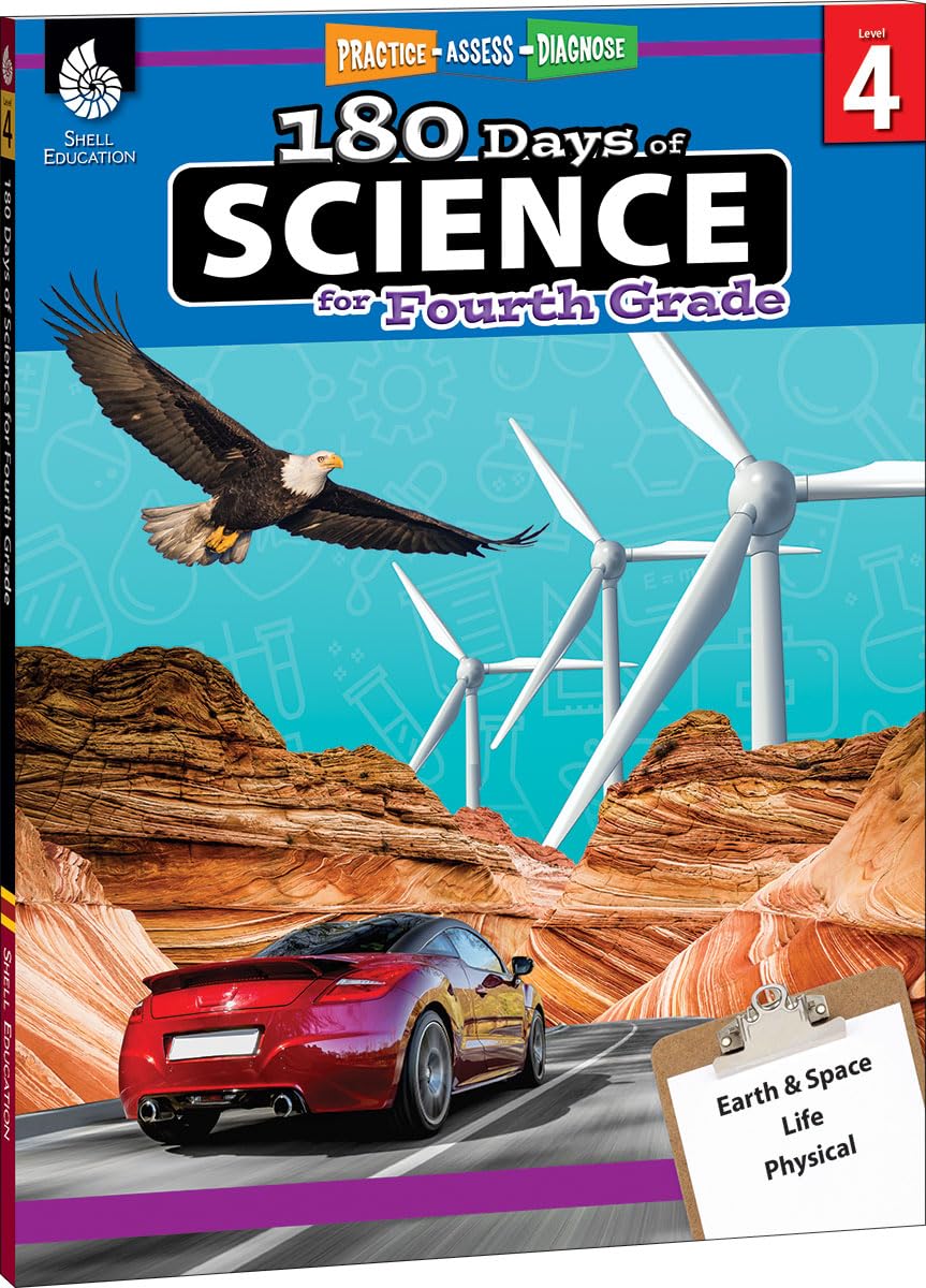 180 Days?: Science, Earth and Space Science for 4th Grade Practice Workbook for Classroom and Home, Cool and Fun Practice Create,Used