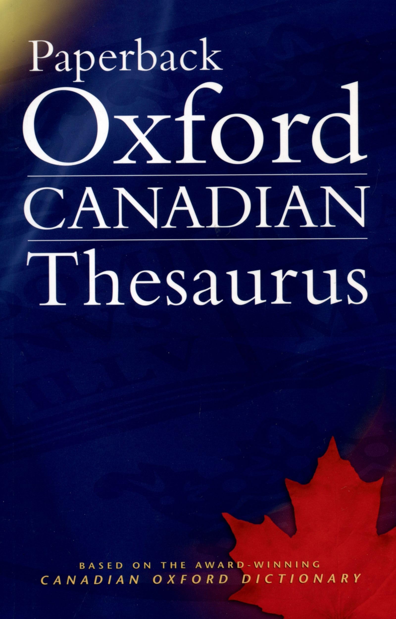 Paperback Oxford Canadian Thesaurus,Used