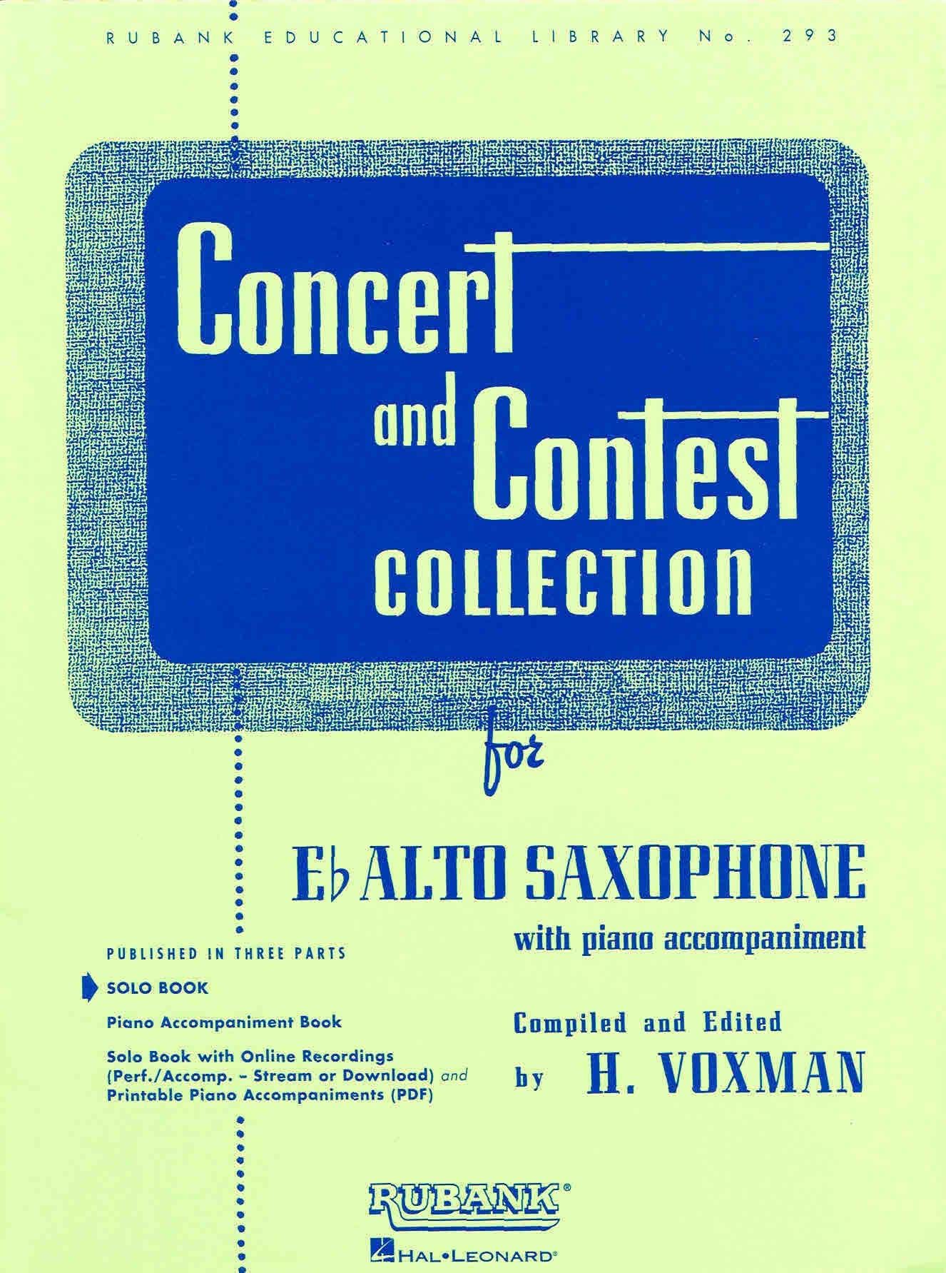 Concert and Contest Collection for Eb Alto Saxophone: Solo Book Only (Rubank Educational Library, 293),Used