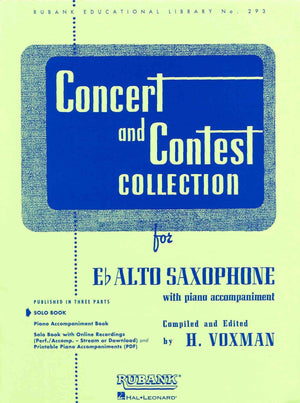Concert and Contest Collection for Eb Alto Saxophone: Solo Book Only (Rubank Educational Library, 293),Used