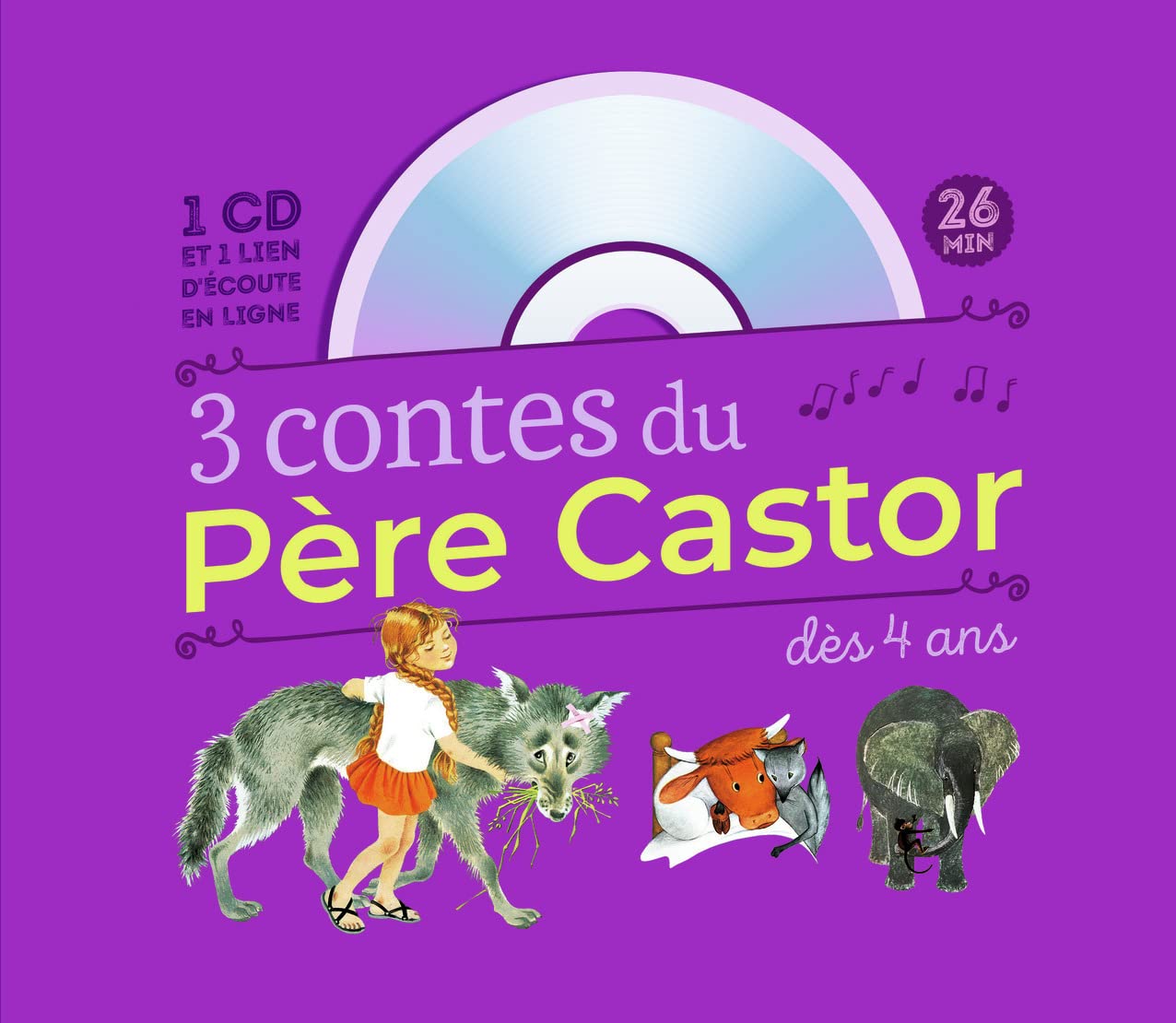 3 contes du Pre Castor ds 4 ans: Marlaguette  La Vache orange  Une histoire de singe (+ CD),Used