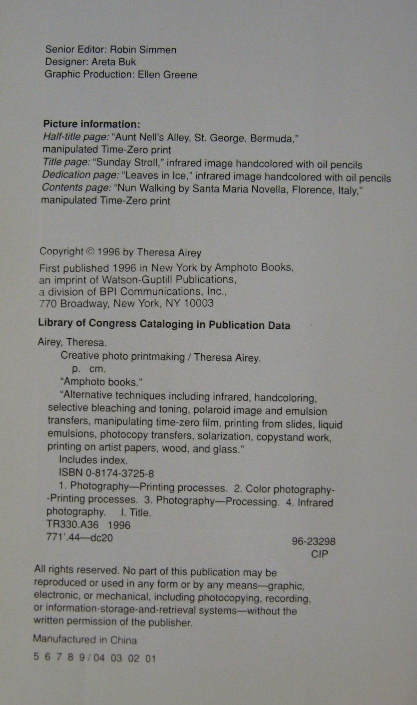 Creative Photo Printmaking,Used
