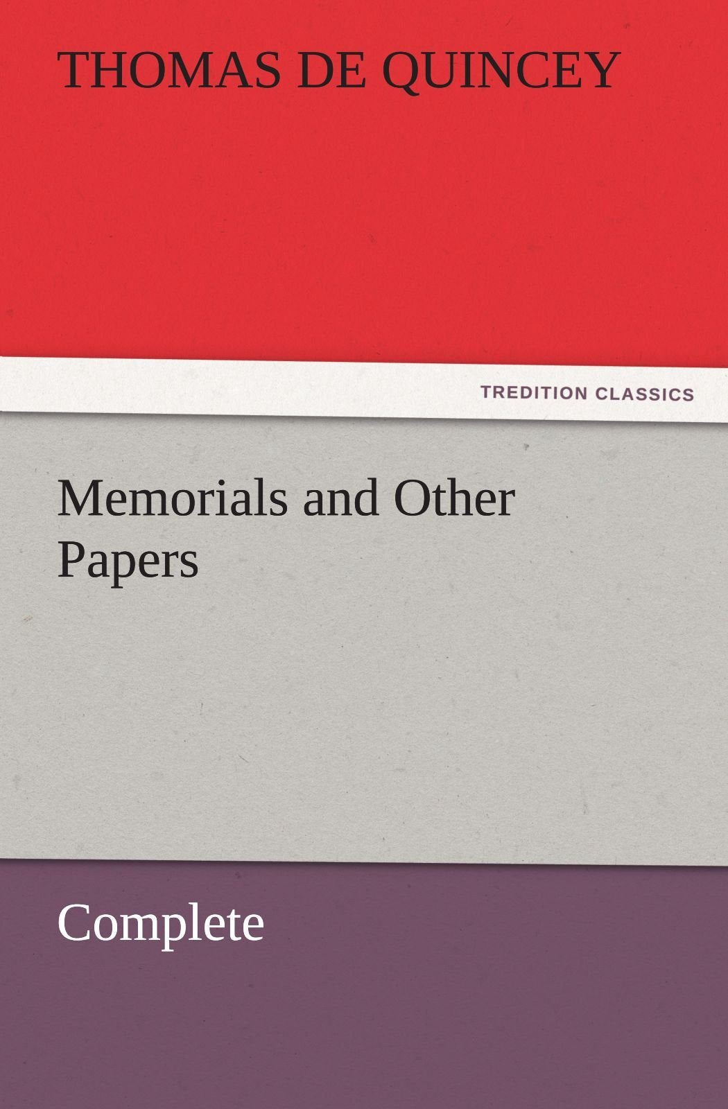 Memorials and Other Papers  Complete,Used
