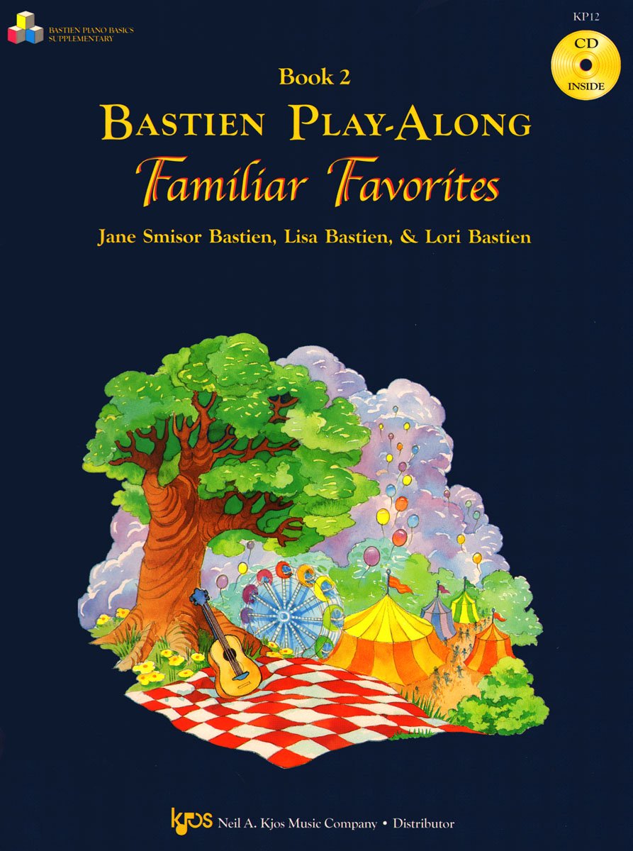 KP12  Bastien PlayAlong  Familiar Favorites  Book & CD (Book 2),Used