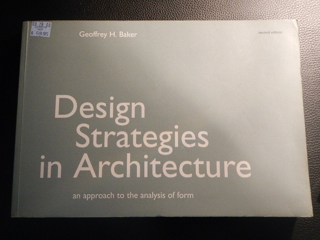 Design Strategies in Architecture: An Approach to the Analysis of Form,Used