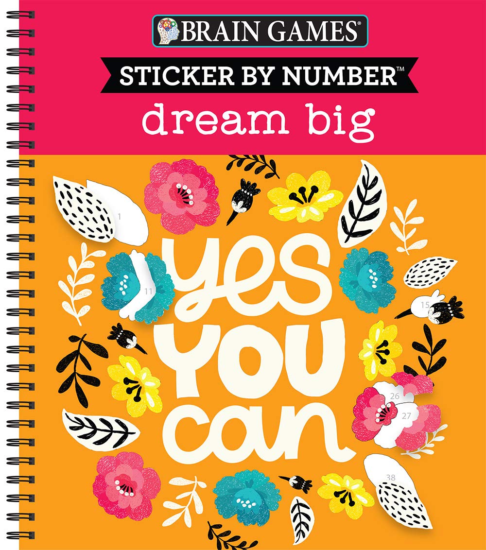 Brain Games  Sticker by Number: Dream Big,Used