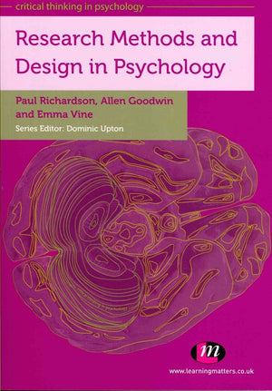 Research Methods And Design In Psychology (Critical Thinking In Psychology Series),New