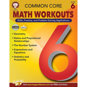 Mark Twain  Common Core Math Workouts, Grade 6,Used