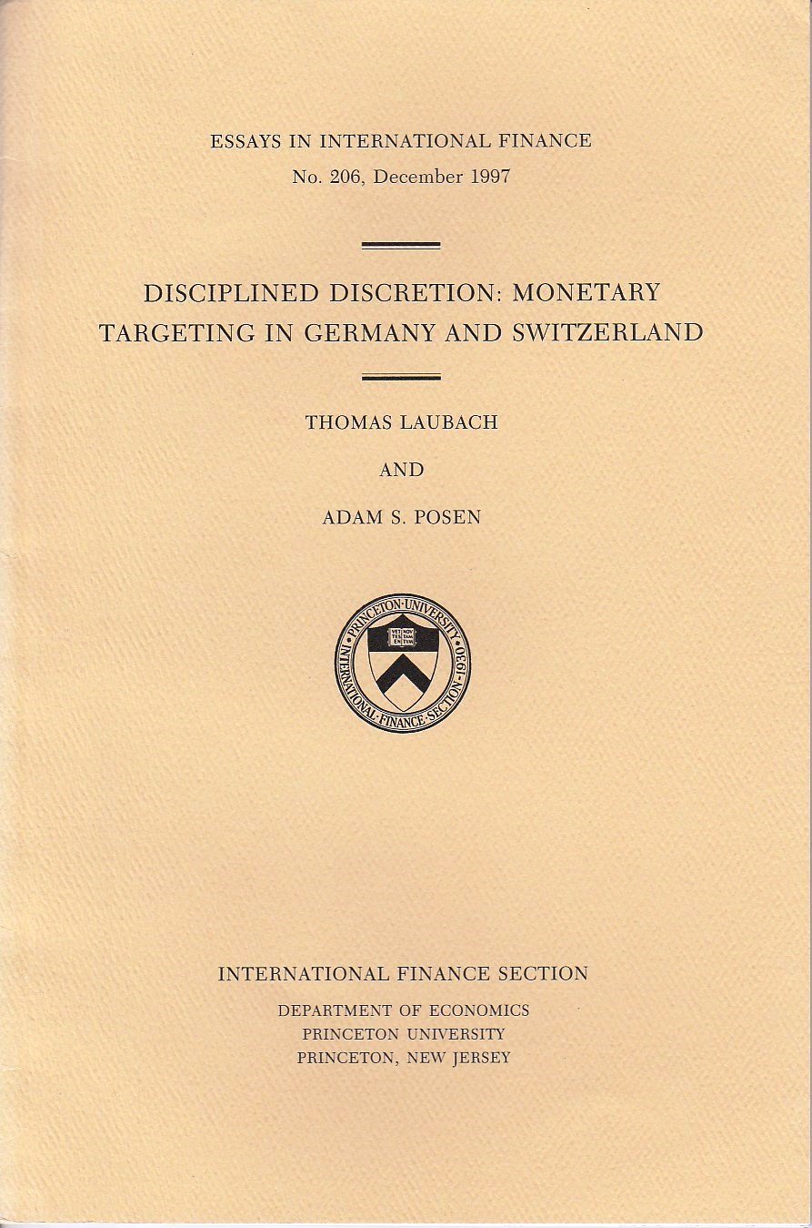 Disciplined Discretion: Monetary Targeting in Germany and Switzerland