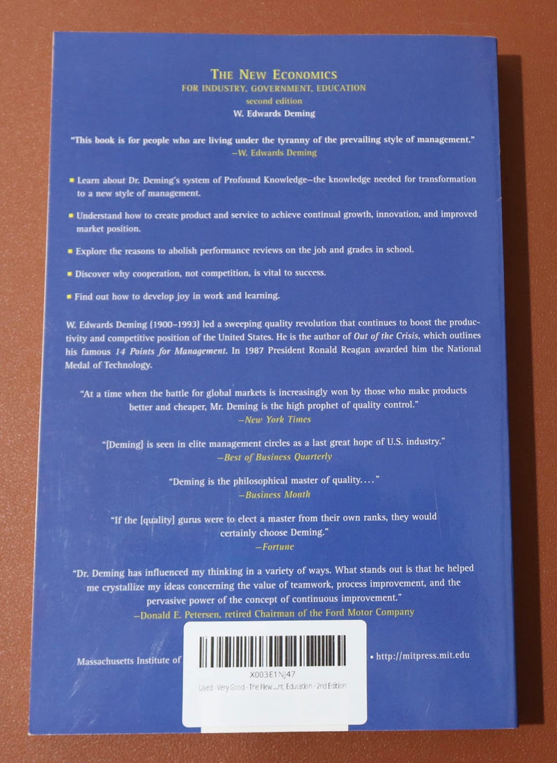 The New Economics for Industry, Government, Education  2nd Edition,New