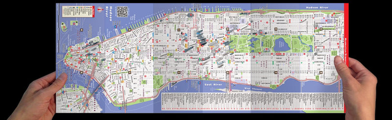 StreetSmart NYC Map 9/11 Edition by VanDam  Laminated City Street Map of Manhattan, New York, in 9/11 National Freedom Edition,Used