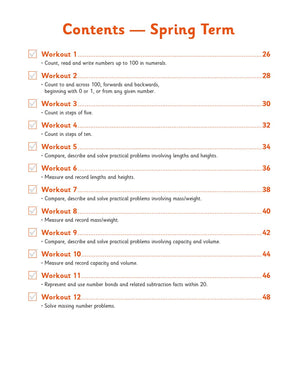 New KS1 Maths 10Minute Weekly Workouts  Year 1 (CGP KS1 Maths),Used