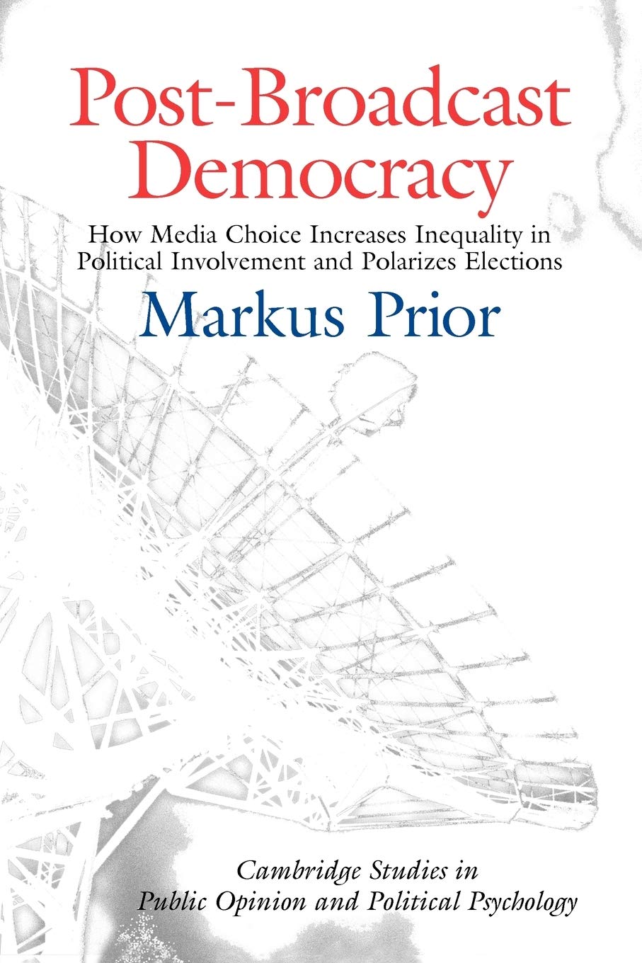 Postbroadcast Democracy: How Media Choice Increases Inequality In Political Involvement And Polarizes Elections (Cambridge Stud