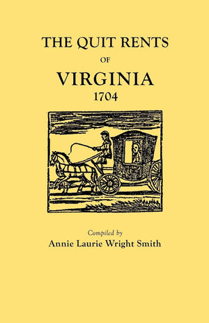 The Quit Rents Of Virginia, 1704,Used