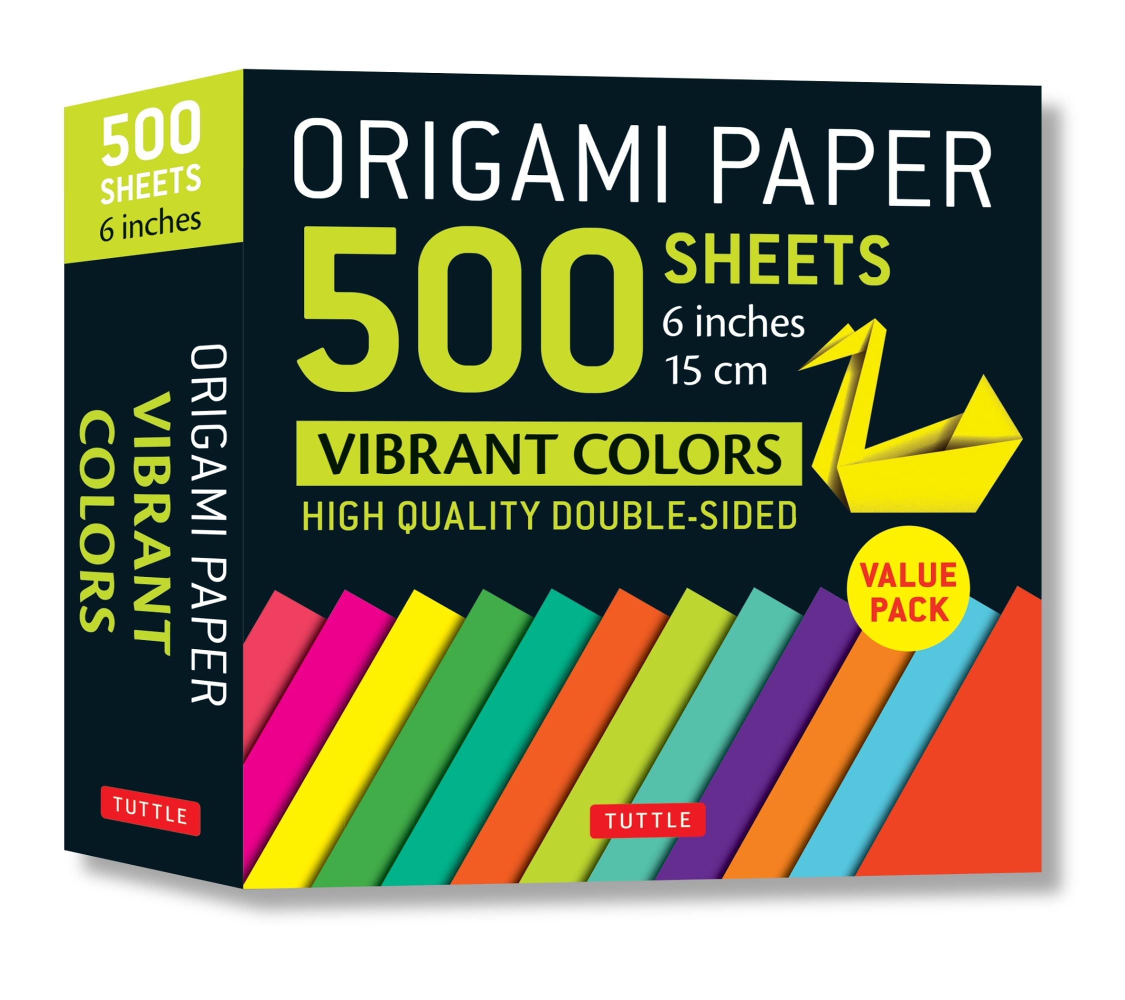 Origami Paper 500 sheets Vibrant Colors 6' (15 cm): Tuttle Origami Paper: DoubleSided Origami Sheets Printed with 12 Different ,Used
