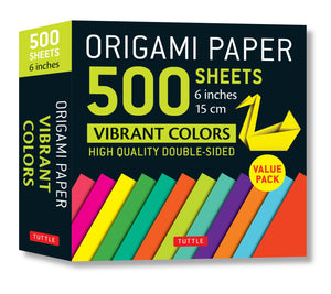 Origami Paper 500 sheets Vibrant Colors 6' (15 cm): Tuttle Origami Paper: DoubleSided Origami Sheets Printed with 12 Different ,Used