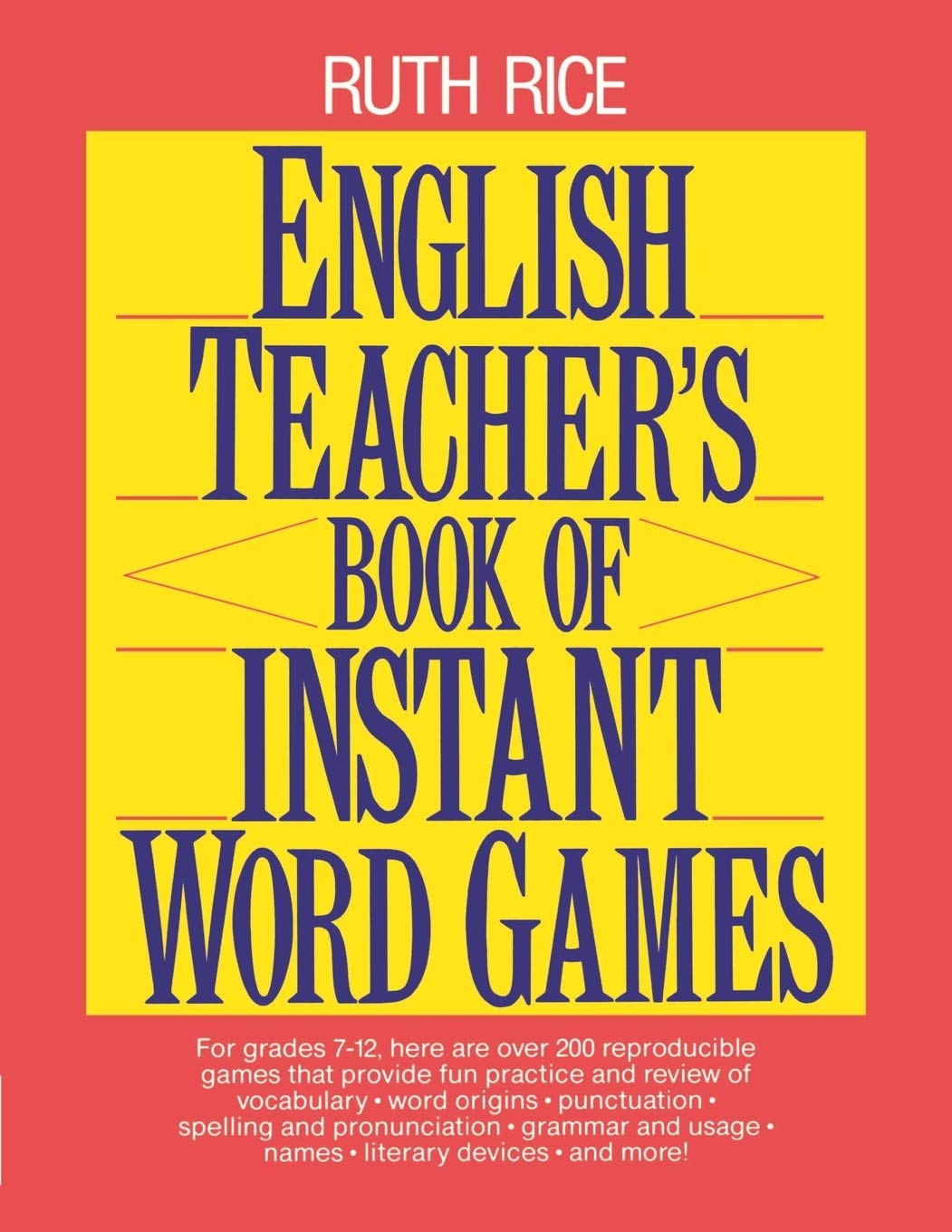 English Teacher'S Book Of Instant Word Games,Used