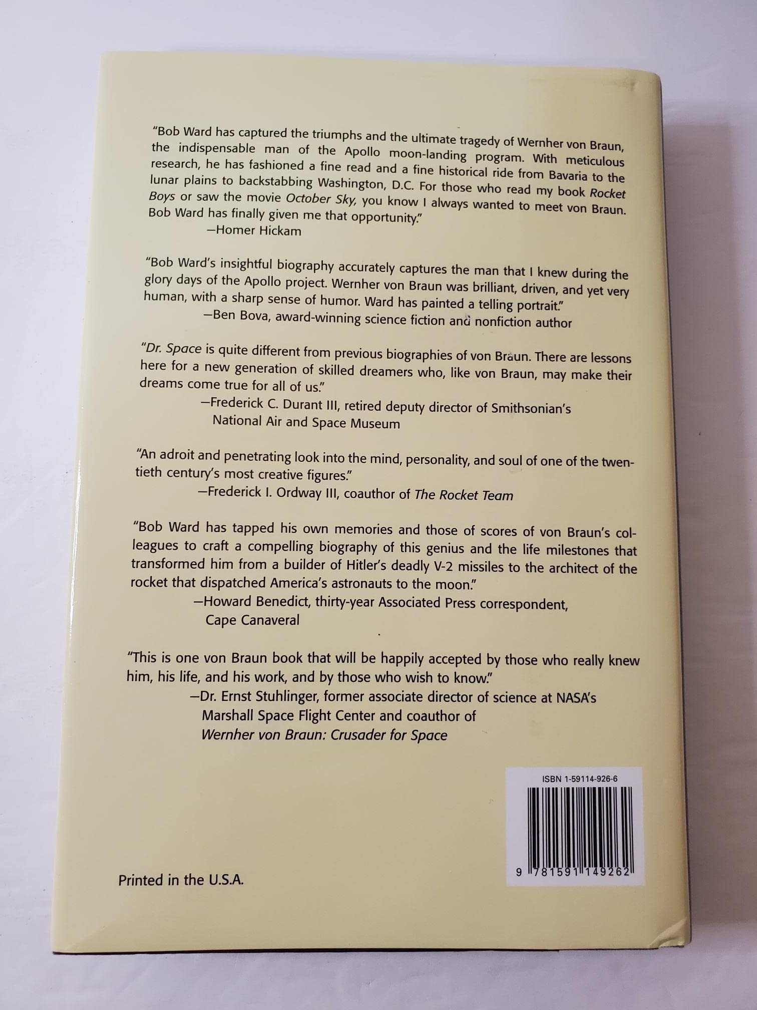 Dr. Space: The Life of Wernher von Braun,Used