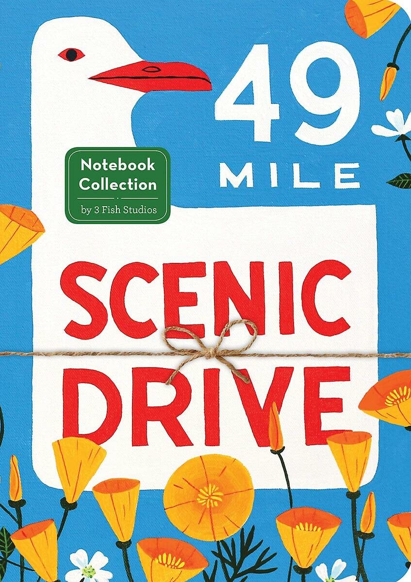 49Mile Scenic Drive Notebook Collection: (San Francisco Blank Journals, Three Notebooks With Iconic California Artwork)